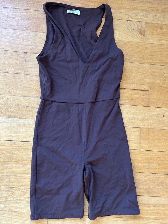 Babaton Pants - Chocolate brown V-Neck Sleeveless Romper